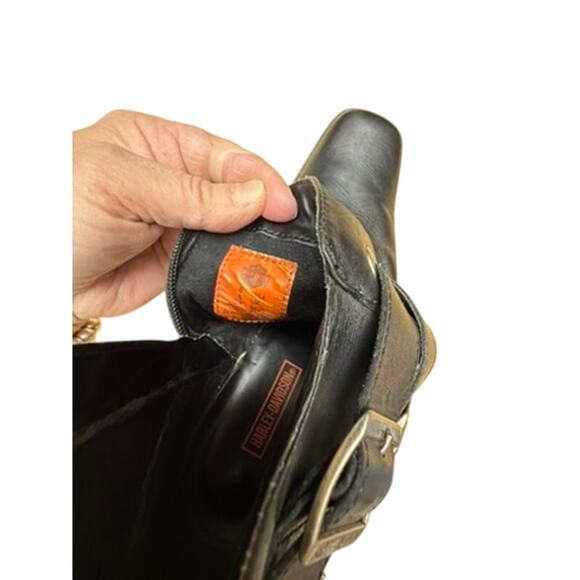 "HARLEY DAVIDSON" Boots SZ 8 Leather VTG Buckles Studded  Y2K Bad Girl Biker - Picture 13 of 16